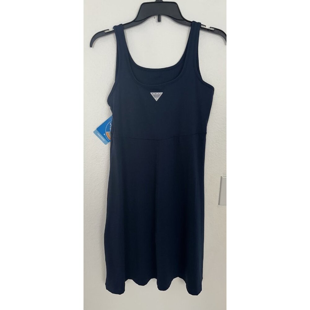 Columbia Navy Sleeveless Scoop Neck Freezer Women's Dress - Picture 4 of 16